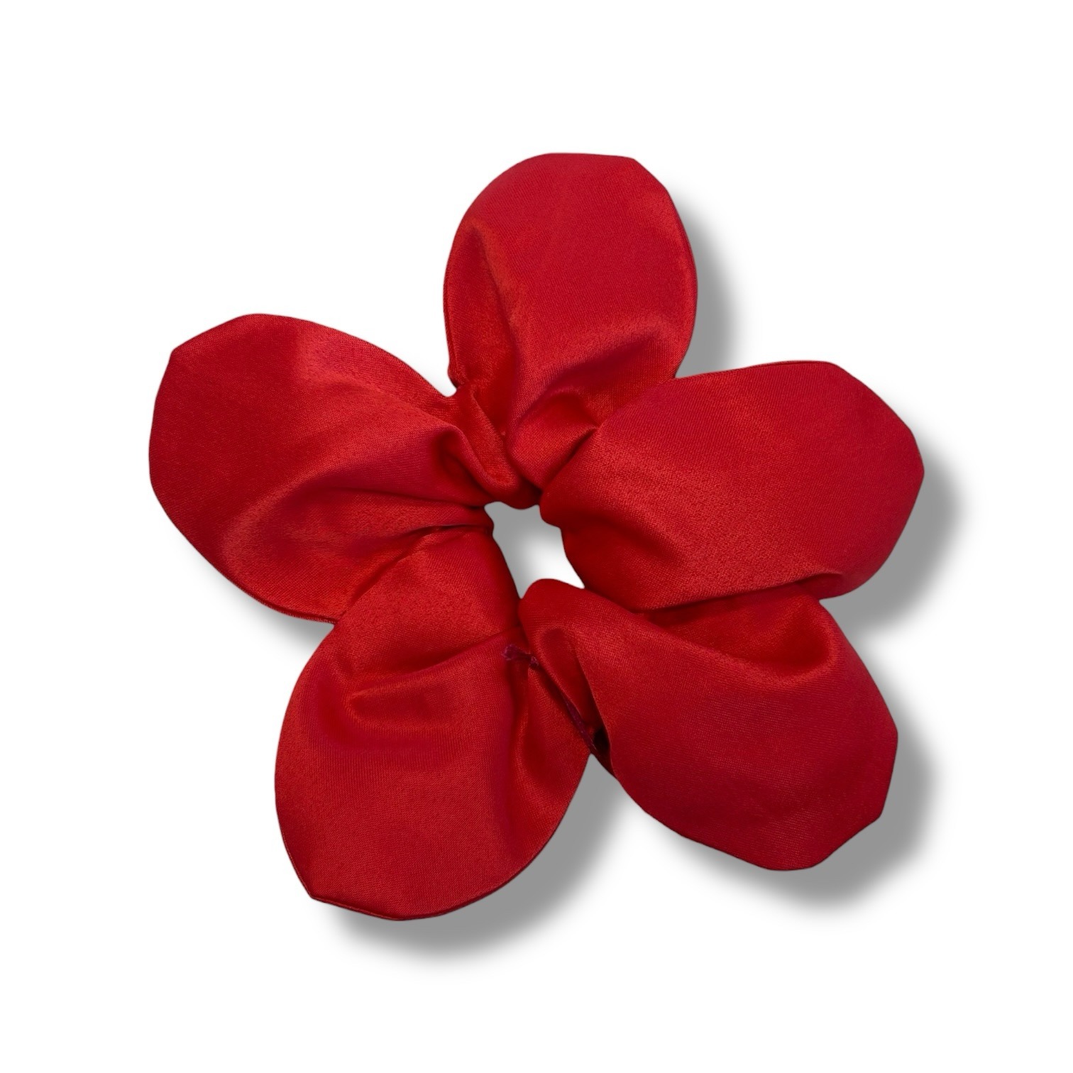 Large Red Flower Scrunchie