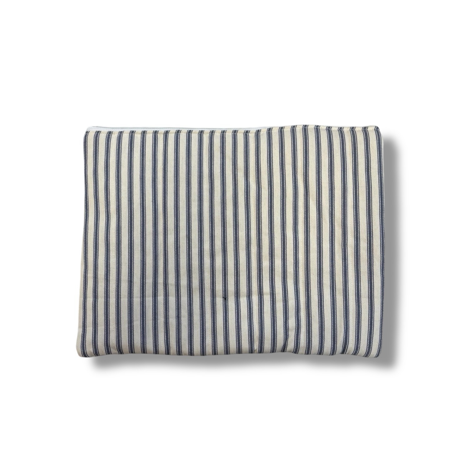 Navy and White Pinstripe Laptop Case