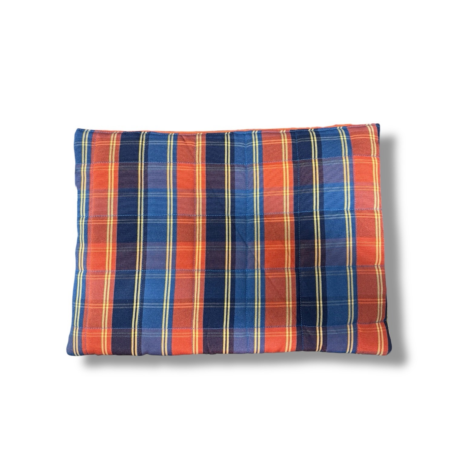 Blue and Orange Plaid Laptop Case