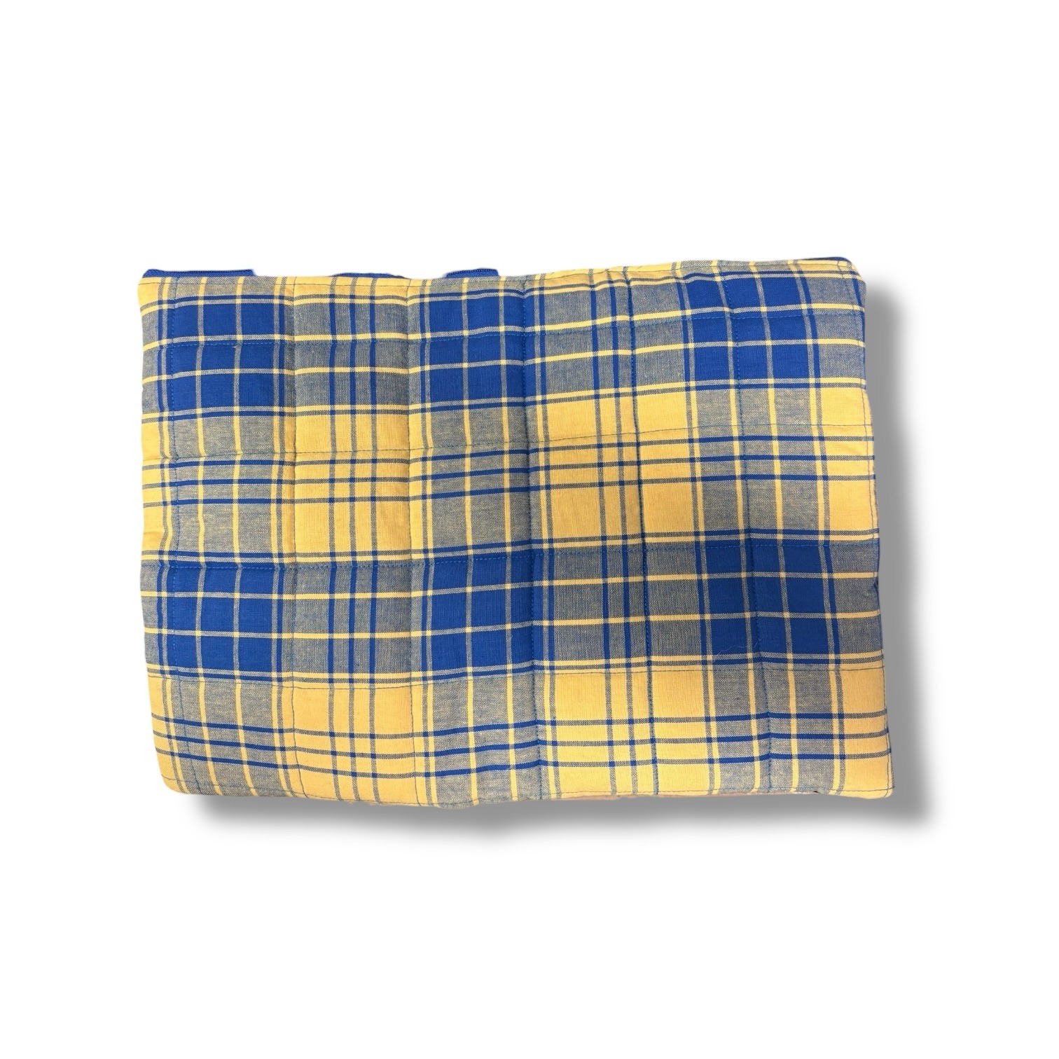 Yellow and Blue Plaid Laptop Case