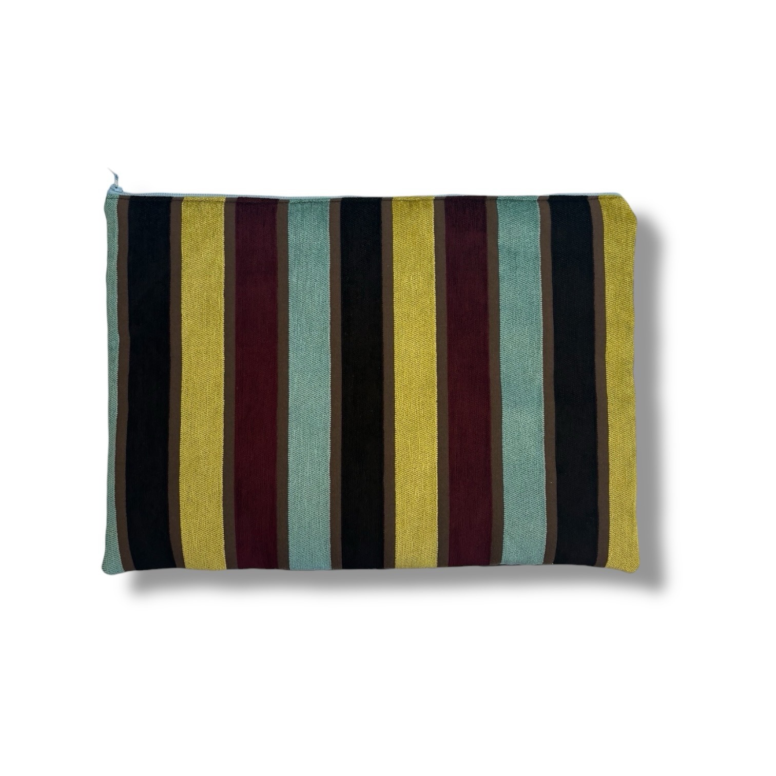 Large Green and Brown Stripe Laptop Case