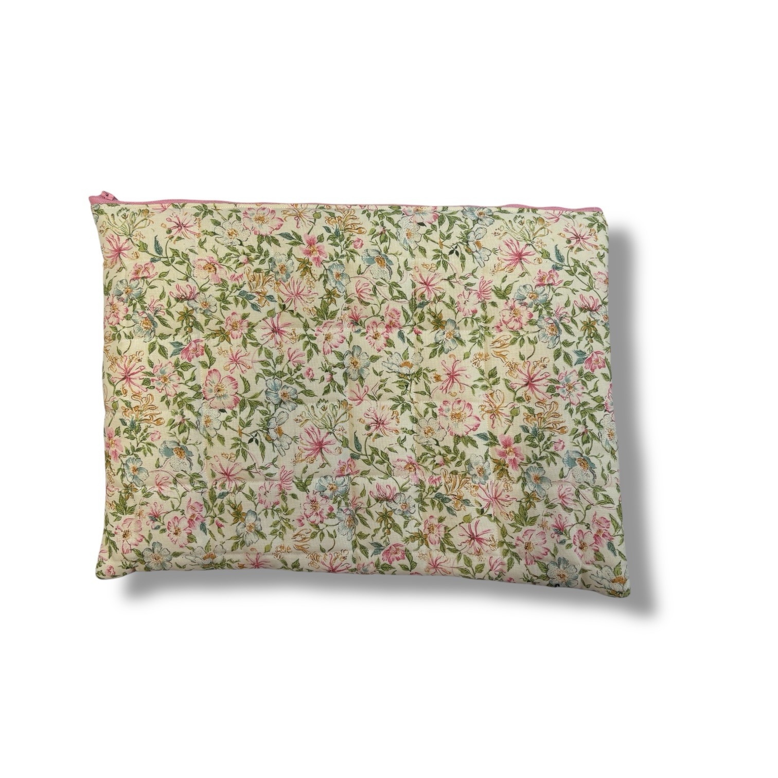 Large Cream Floral Laptop Case